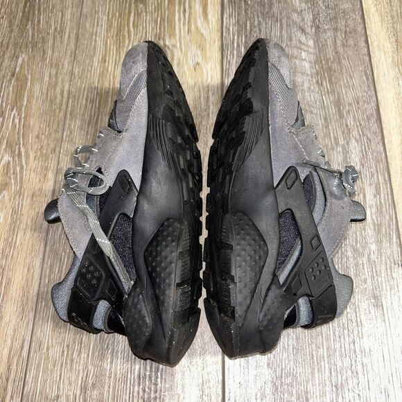 New Nike Huarache Run JSP DQ3661-001 Youth US Size 4Y Gray Black Sneaker Shoes - Picture 9 of 11